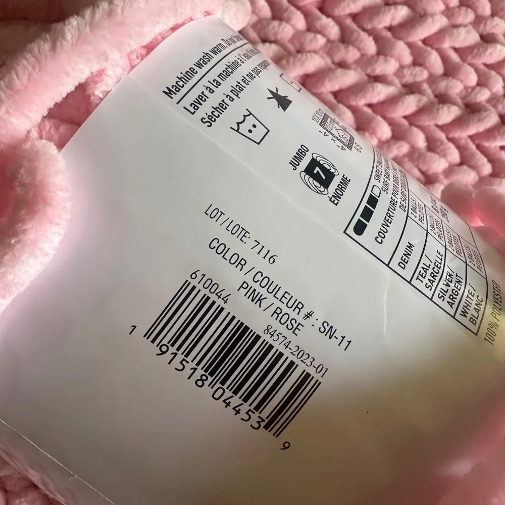 Handmade Plush Crocheted Pink Blanket | Soft Throw | Approx. 52” x 47”